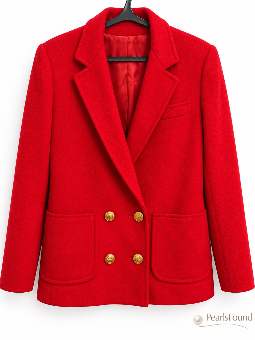 Vintage 1980s Crawfton 100% Wool Red Blazer – Made in USA